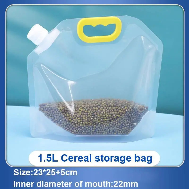 1/5Pcsrice Packaging Bag Grains Sealed Bag Moisture-Proof and Insect-Proof Transparent Thickened Portable Food-Grade Storage Bag