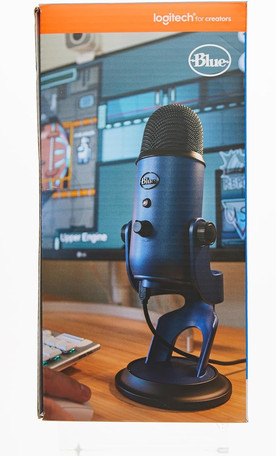 Logitech for Creators  Yeti USB Microphone for Gaming, Streaming, Podcasting, Twitch, Youtube, Discord, Recording for PC and Mac, 4 Polar Patterns, Studio Quality Sound, Plug & Play-Midnight