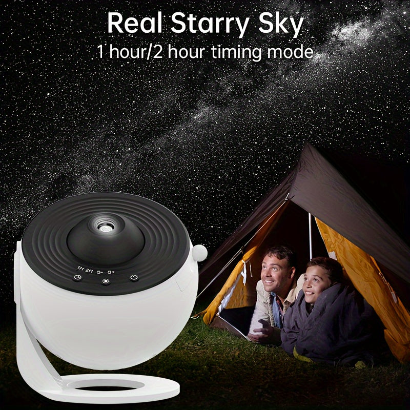 1pc Star Projector Night Light,Galaxy Projector,Planetarium Projector For Bedroom,Aurora Projector Include Replaceable 13Discs