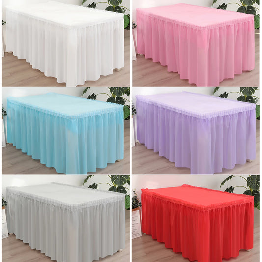 2pcs Disposable tablecloth table skirt