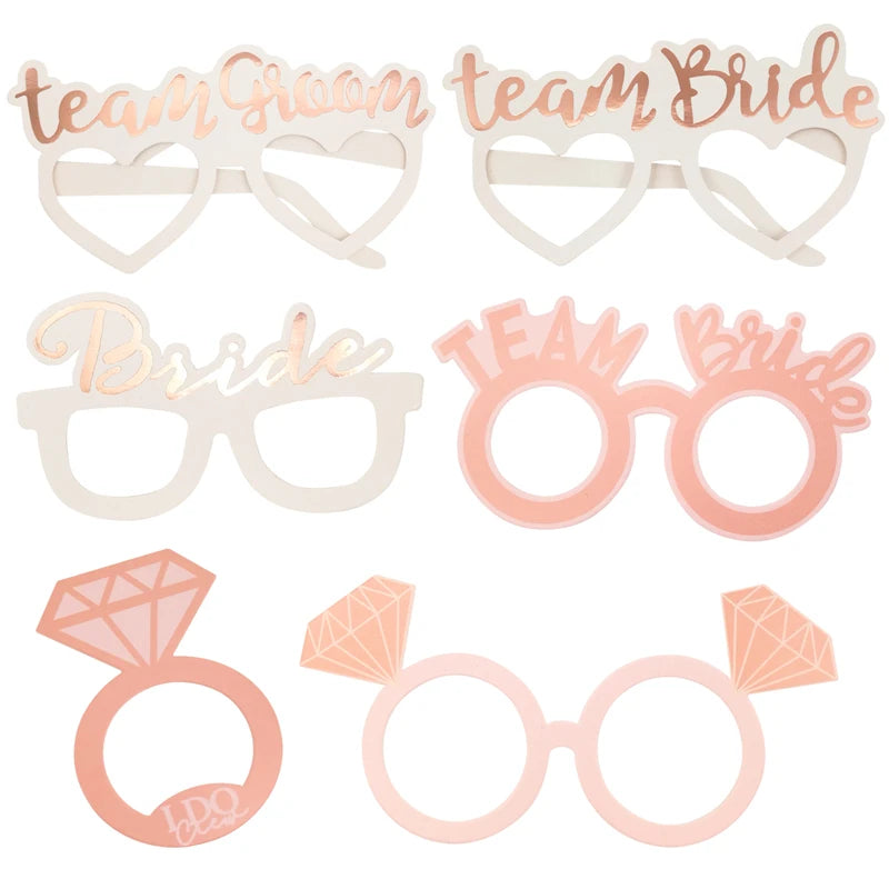 23Pcs Team Bride to Be Paper Photo Booth Props Mask Photobooth Bachelorette Party Bridal Shower Wedding Decoration Supplies