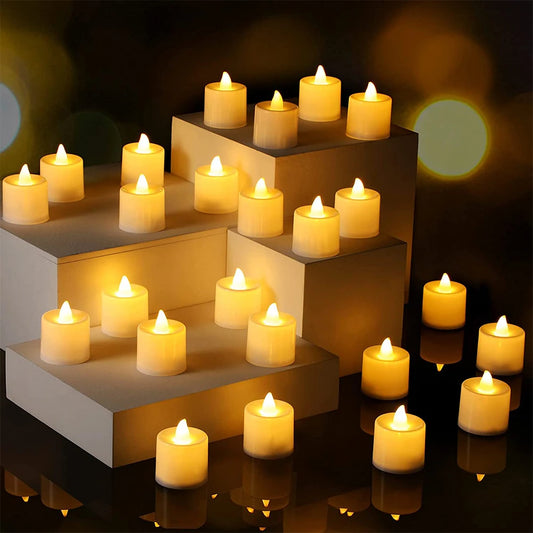 Flameless Led Candle For Home Christmas Party Wedding Decoration Heart-shaped Electronic Battery-Power Tealight Candles