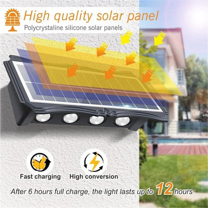 Solar Wall Lamp Outdoor Solar LED Light Waterproof Up And Down Luminous Lighting Balcony Yard Garden Decoration Lights