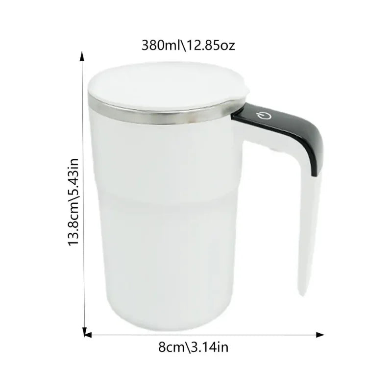 380ML Mini Electric Coffee Self Mixing Mug IP67 Waterproof Food Safe Coffee Mug USB Rechargeable Automatic Magnetic Cup For Tea