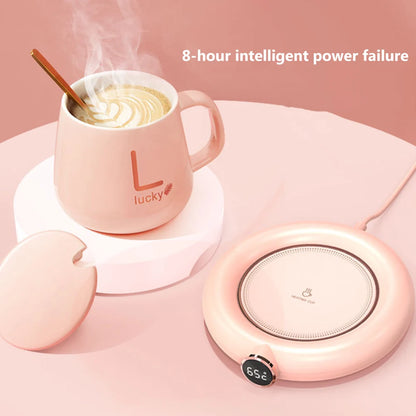 Electric Coffee Mug Heater Coaster Constant Temperature Milk Hot Plate Lightweight Coffee Cup Warmer Adjustable for Home Office