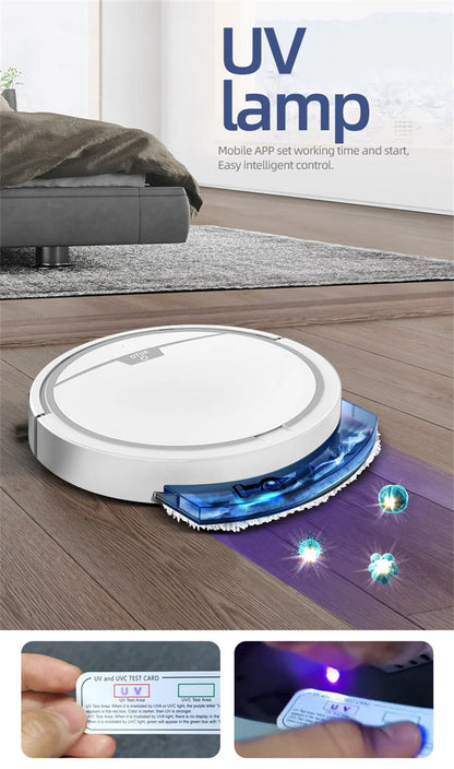 Automatic Smart Vacuum Cleaner  App Control Wet And Dry Floor Sweep 2800PA Suction Super Quiet Mopping Machine Cleaning Robot