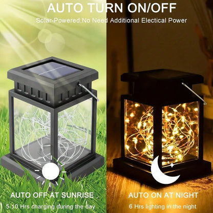 1pc Solar Lantern Outdoor Garden Hanging Lanterns Waterproof LED Mission Lights For Table Party Decorative Patio Yard Lawn