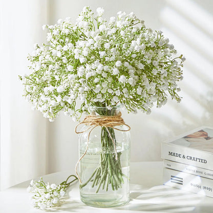 10/15pcs Artificial Flowers Baby Breath Flower Fake Gypsophila for Wedding Party Home Decoration Floral Bouquets DIY Accessories