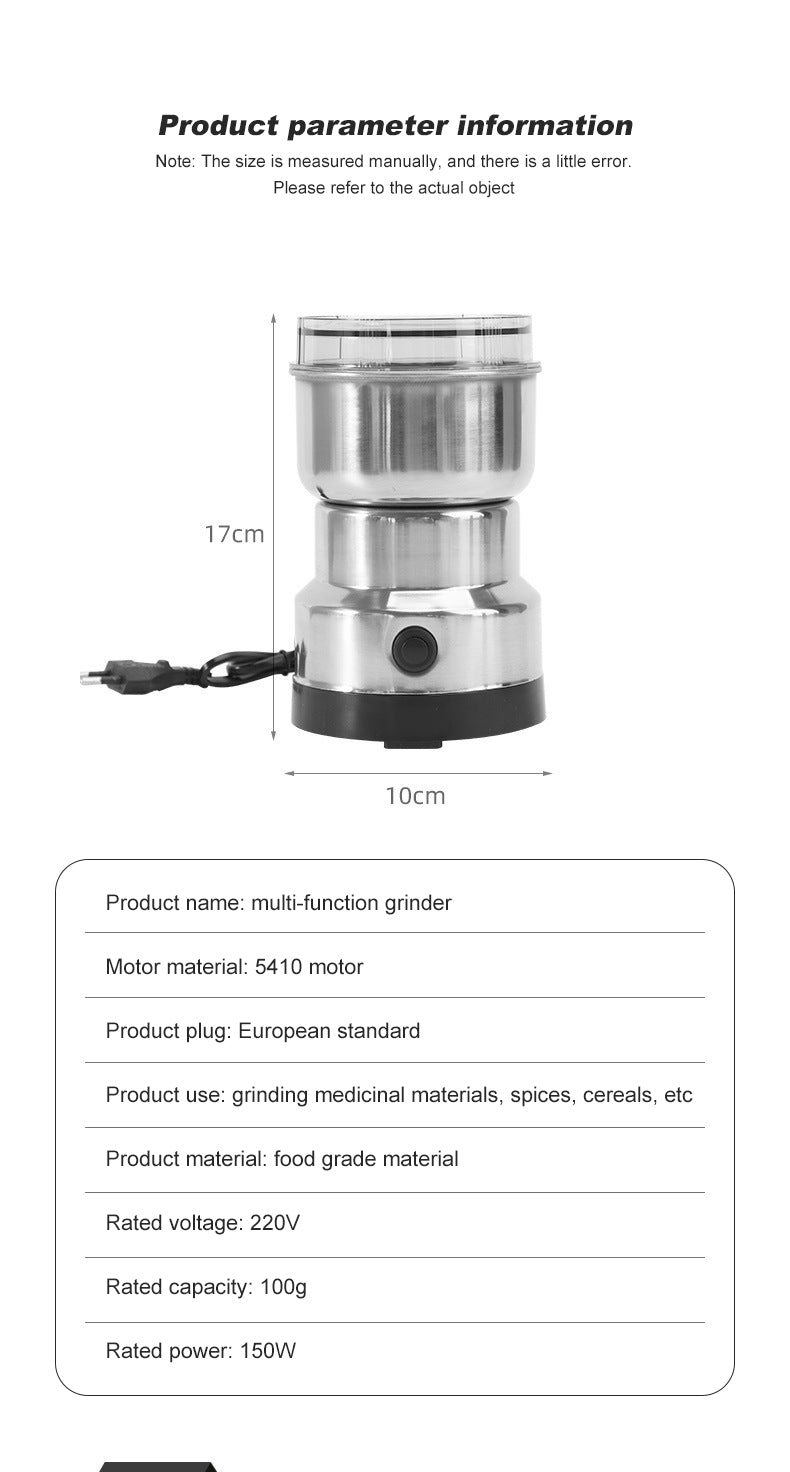 Electric Coffee Grinder Kitchen Cereals Nuts Spices Beans Flour Spice Grains Grinder Machine Portable Coffee Beans Chopper