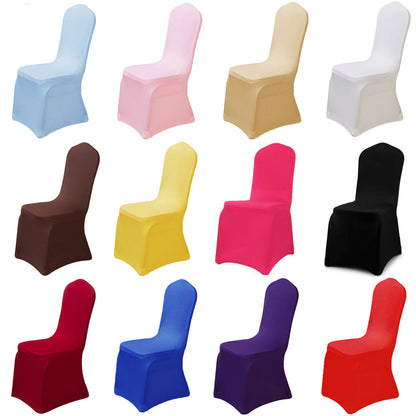 12 Colors Thicken Spandex Stretch Chair Covers Wedding Party Banquet Decoration Universal Chair Covers