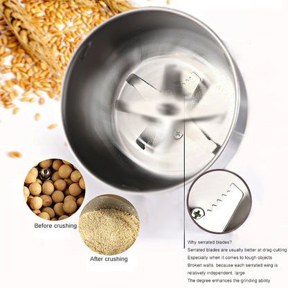 Electric Coffee Grinder Kitchen Cereals Nuts Spices Beans Flour Spice Grains Grinder Machine Portable Coffee Beans Chopper