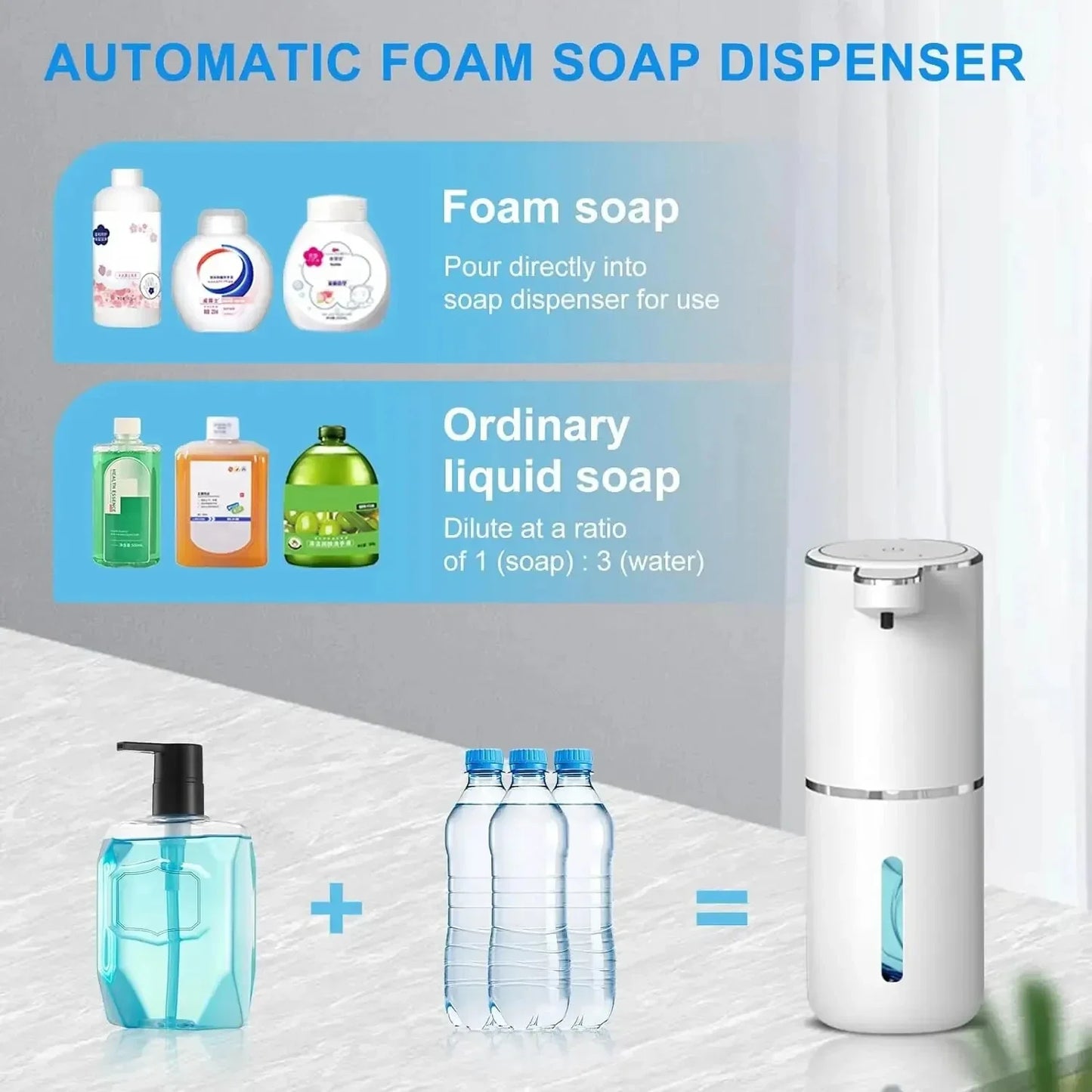 Xiaomi Automatic Soap Dispenser Touchless Foaming Soap Dispenser 380ml USB Rechargeable Electric 4 Level Adjustable For Home