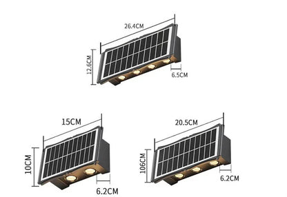 Solar Wall Lamp Outdoor Solar LED Light Waterproof Up And Down Luminous Lighting Balcony Yard Garden Decoration Lights