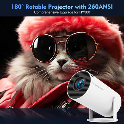 Magcubic Projector HY300 Pro 4K Android 11 Dual Wifi6 260ANSI Allwinner H713 BT5.0 1080P 1280*720P Home Cinema Outdoor Projetor