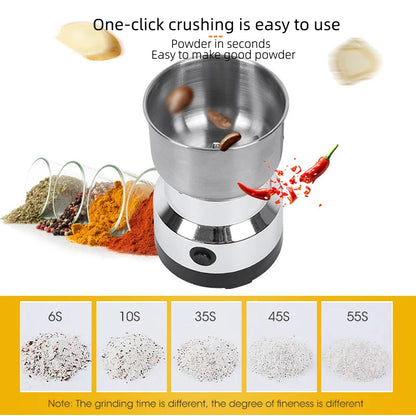 Electric Coffee Grinder Kitchen Cereals Nuts Spices Beans Flour Spice Grains Grinder Machine Portable Coffee Beans Chopper