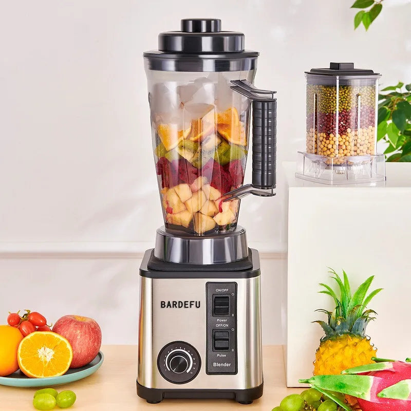 3 in 1 Professional Blender for Shakes Smoothies Stainless Steel High Speed Kitchen Ice Blender Frozen Drinks Maker