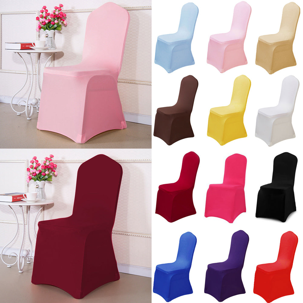 12 Colors Thicken Spandex Stretch Chair Covers Wedding Party Banquet Decoration Universal Chair Covers