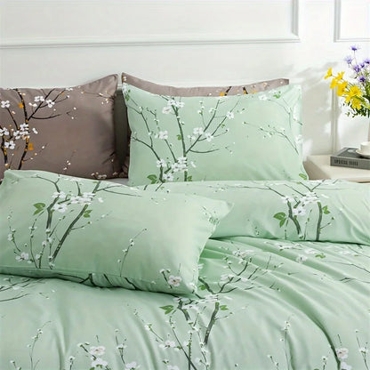 Bedding SetBedding Set Tree Branch Printing Bedding with Pillowcases Soft Lightweight Down Alternative Summer Bedding Sets