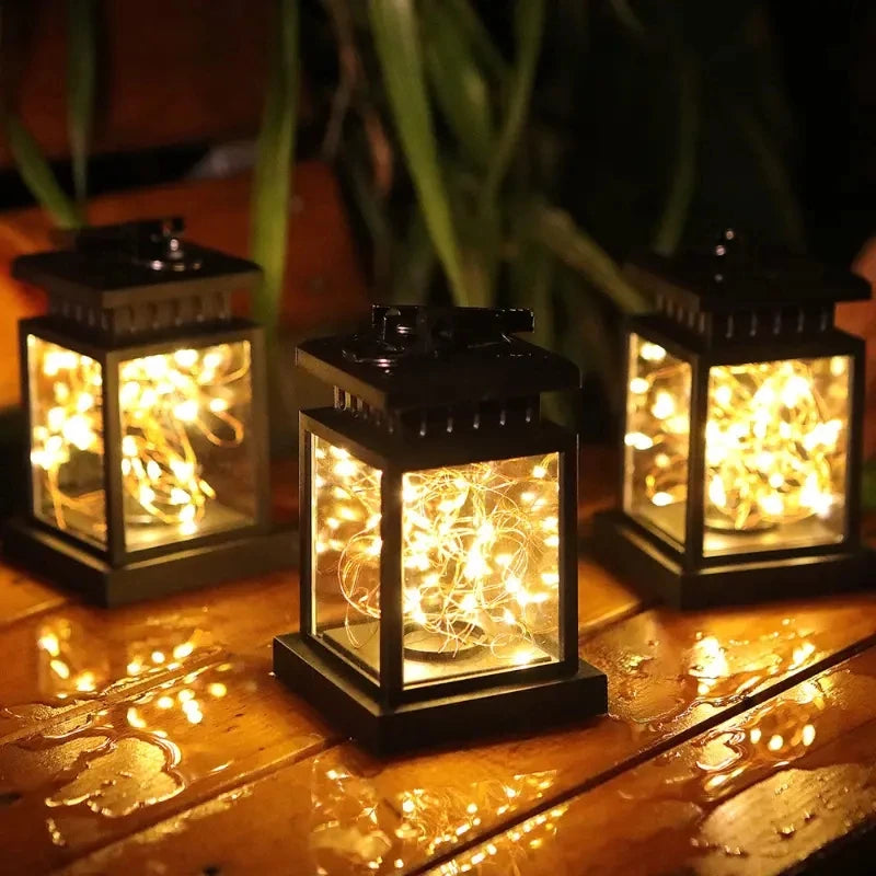 1pc Solar Lantern Outdoor Garden Hanging Lanterns Waterproof LED Mission Lights For Table Party Decorative Patio Yard Lawn