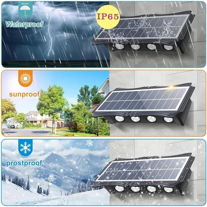 Solar Wall Lamp Outdoor Solar LED Light Waterproof Up And Down Luminous Lighting Balcony Yard Garden Decoration Lights