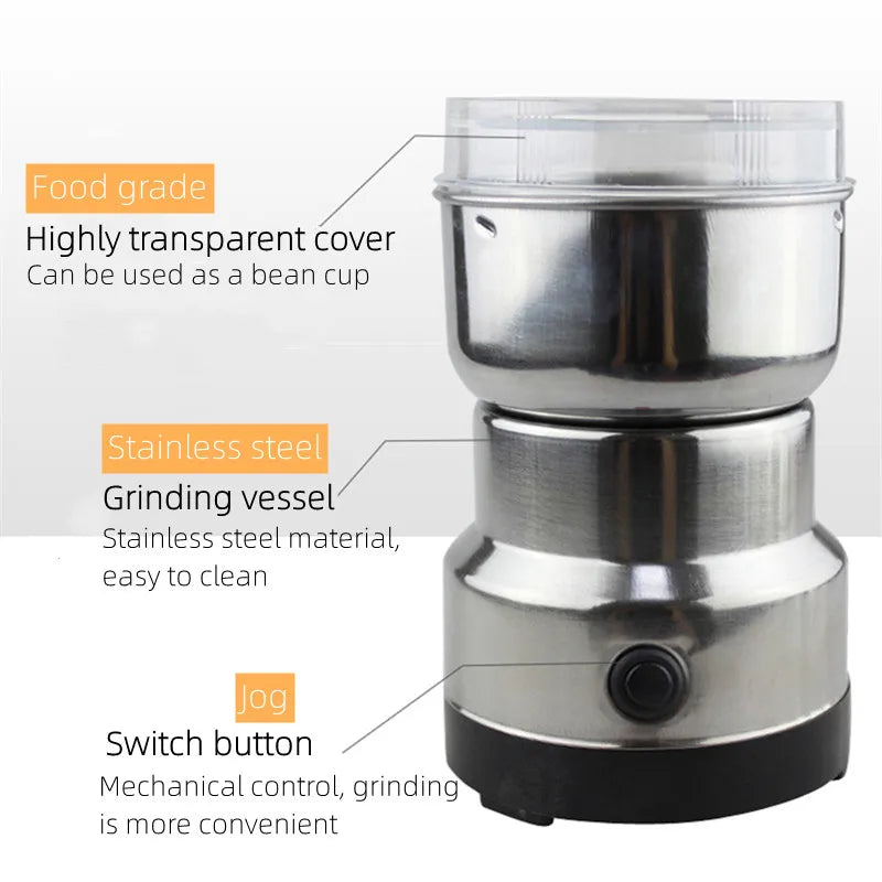 Electric Coffee Grinder Kitchen Cereals Nuts Spices Beans Flour Spice Grains Grinder Machine Portable Coffee Beans Chopper