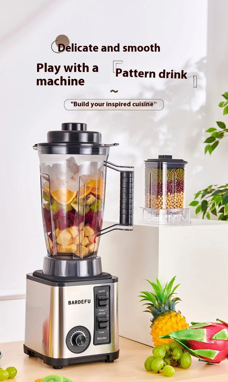 3 in 1 Professional Blender for Shakes Smoothies Stainless Steel High Speed Kitchen Ice Blender Frozen Drinks Maker