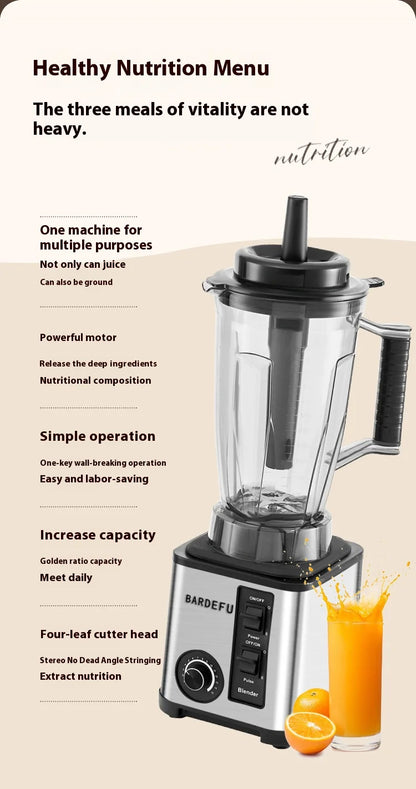 3 in 1 Professional Blender for Shakes Smoothies Stainless Steel High Speed Kitchen Ice Blender Frozen Drinks Maker